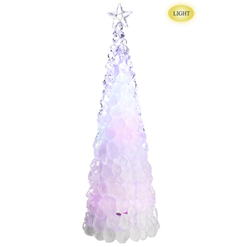 Tori Home Icy Crystal Cone Tree Lighted Christmas Tree Figure Wayfair